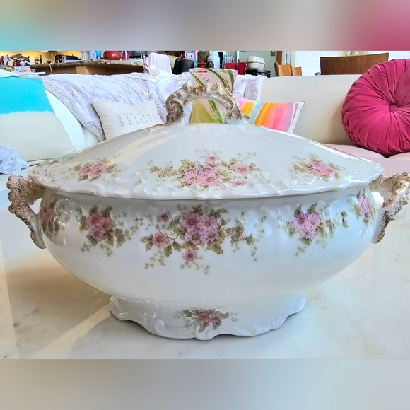 Vintage Limoges France 1896 Elite soup turreen + lid - Picture 6 of 16